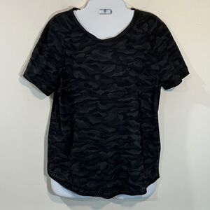 Lululemon Black Camouflage perforated edge Women's Top S